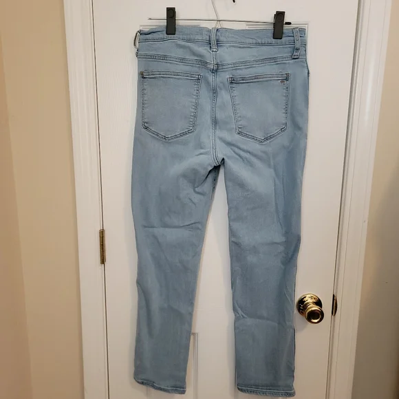 Madewell Light Wash Mid Rise Stove Pipe Jeans Size 29 - Picture 3 of 4